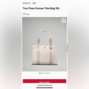 Lululemon Tote Bag 10L
